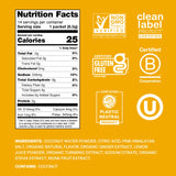 Cure Hydration sobre disuelto en vaso, hidratación instantánea visible