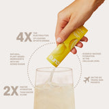 Cure Hydration polvo en primer plano, textura fina y fácil disolución