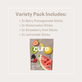 Cure Hydration vaso reconstituido mostrando color y sabor natural