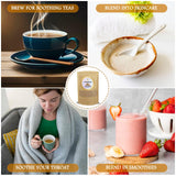 Cure Wid Pure detalle de etiqueta en bolsa resellable destacando pureza y sello