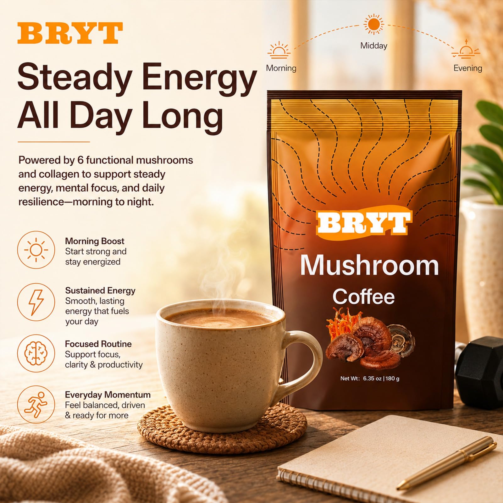 Curvani Bryt bebida fría en vaso con hielo y energía sustentada