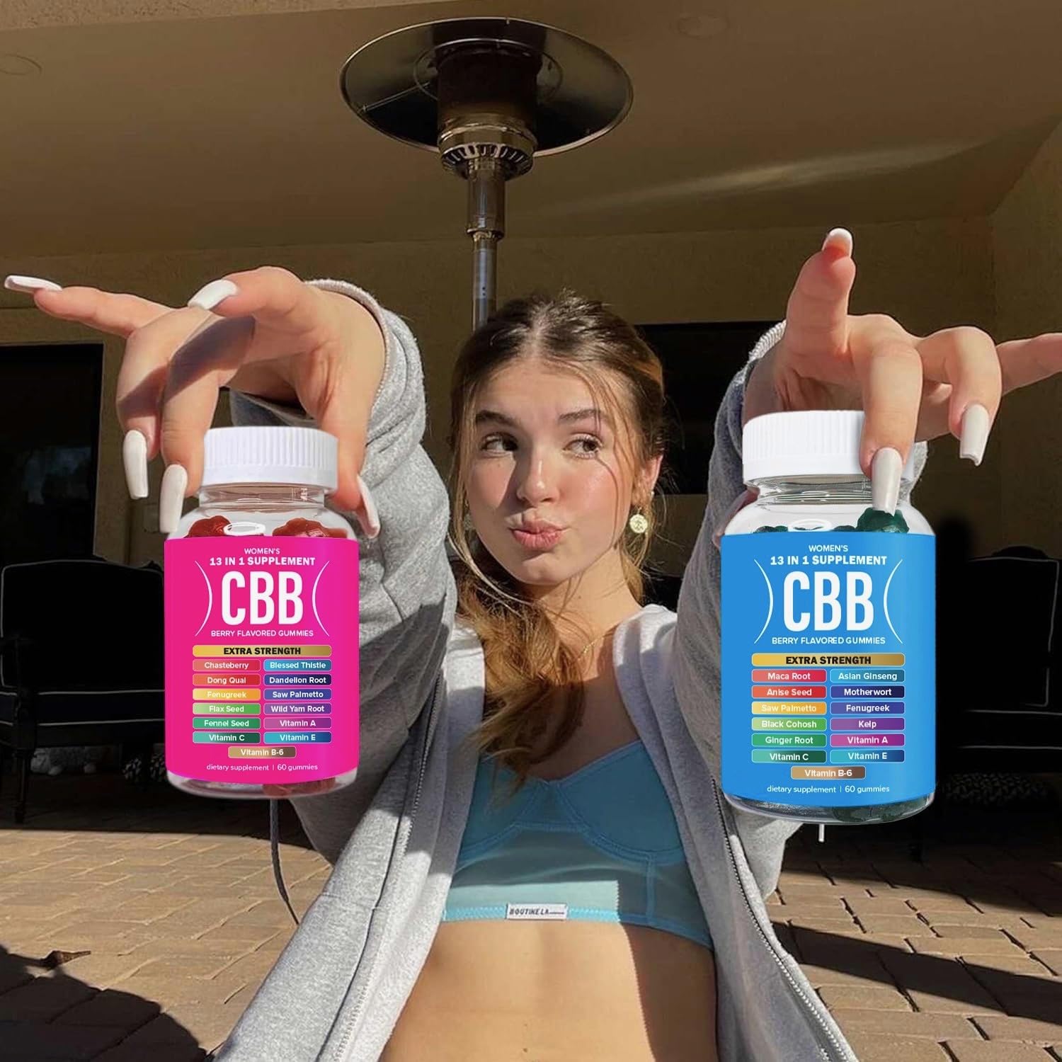 Curvy Body Bears frascos en ambiente lifestyle para transmitir uso diario sencillo