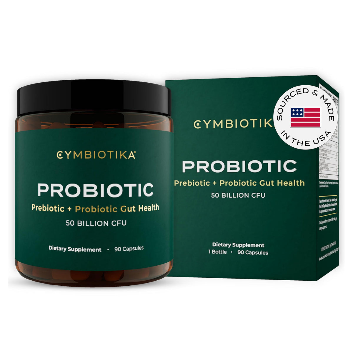 CYMBIOTIKA frontal del envase mostrando fórmula completa y beneficios