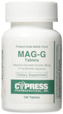 CYPRESS PHARMA frasco Mag-G 100 tabletas mostrando etiqueta y duración