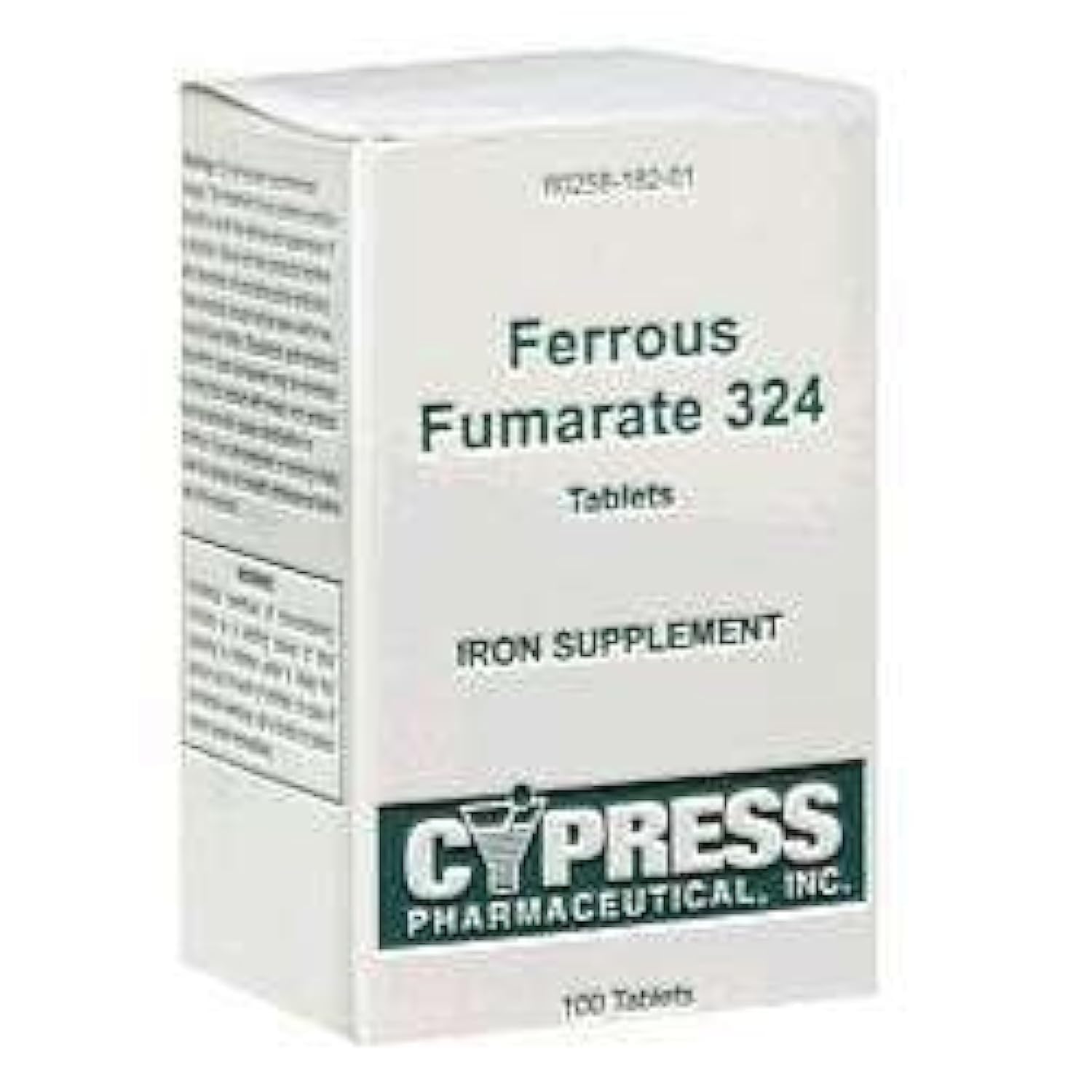 Cypress Pharmaceutical caja frontal mostrando etiqueta y cantidad 100 ct, almacenamiento fácil