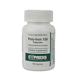 Cypress Pharmaceutical frente del envase mostrando etiqueta y beneficio de hierro concentrado