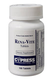 Cypress Pharmaceutical frasco frontal de Rena-Vite mostrando la etiqueta y contenido útil