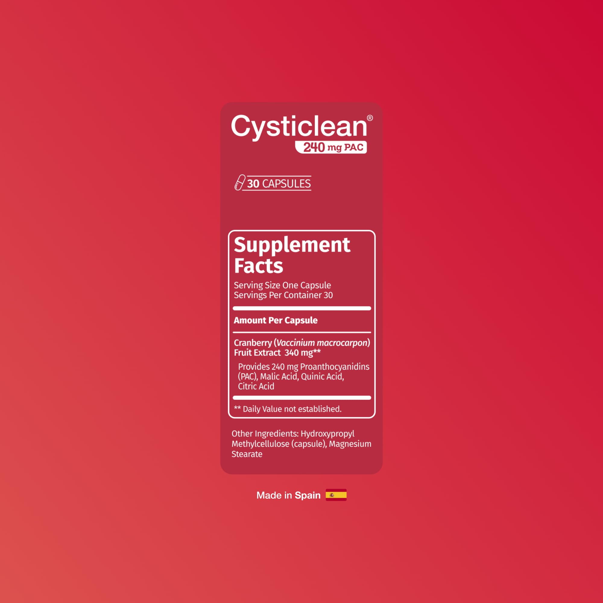 Cysticlean pastillas en mano para medir dosis diaria fácilmente
