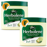 Dabur Herbolene envase frontal mostrando tamaño y uso hidratante