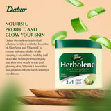 Dabur Herbolene textura cremosa con aloe para hidratación duradera