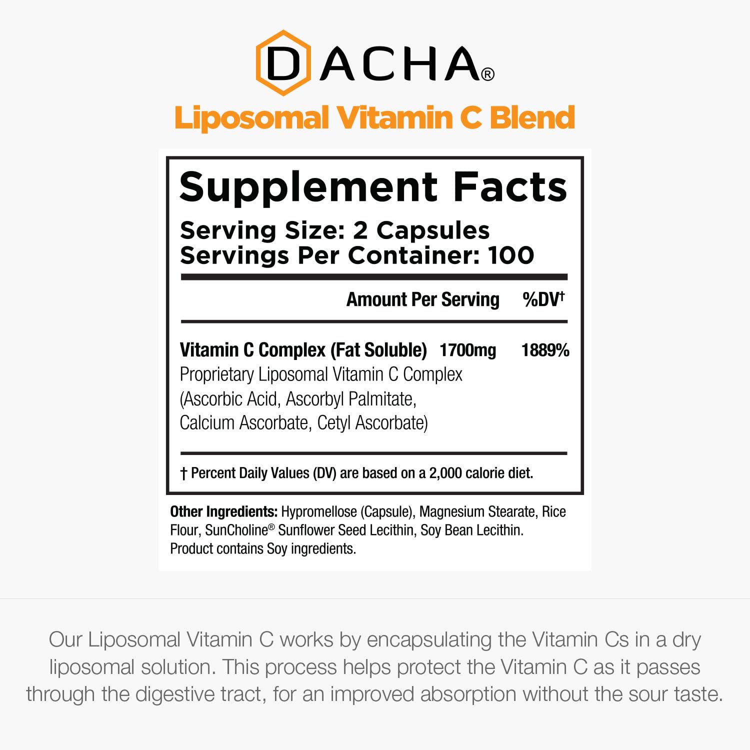 DACHA cápsula en mano para comparar tamaño y facilitar dosificación visual