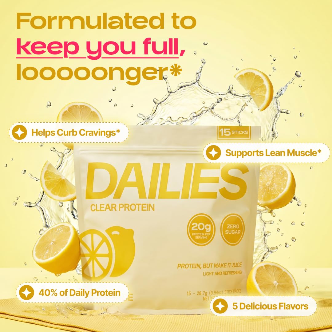 DAILIES polvo en primer plano, textura fina y fácil disolución