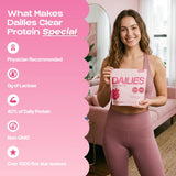 DAILIES bebida mezclada en vaso, refrescante y baja en calorías para recuperar energía