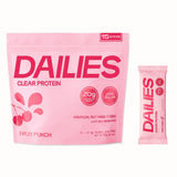 DAILIES empaque frontal mostrando 15 sticks y beneficio portátil