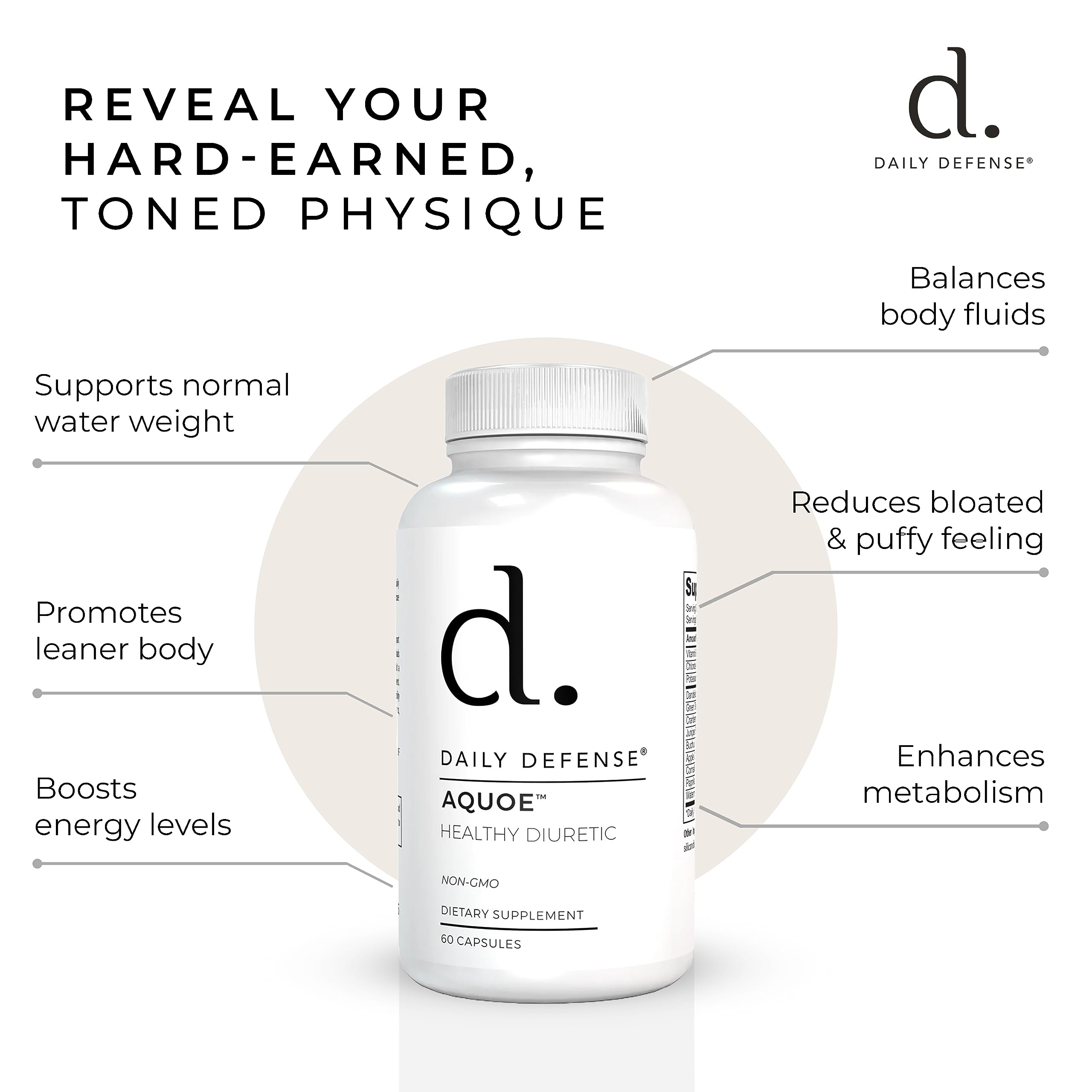 Daily Defense etiqueta detallada con ingredientes y beneficios