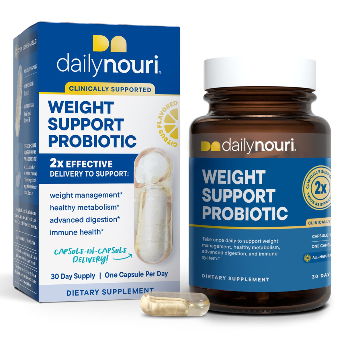 Daily Nouri vista frontal del envase mostrando el producto y beneficios
