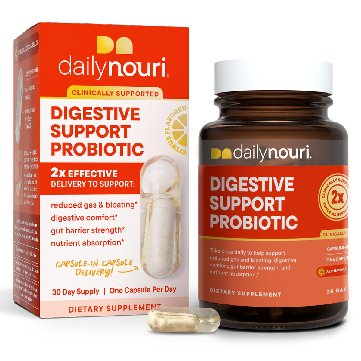 Daily Nouri frasco frontal mostrando diseño y dosis del producto