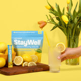 Daily Nouri producto en escena lifestyle para apoyo digestivo en movimiento