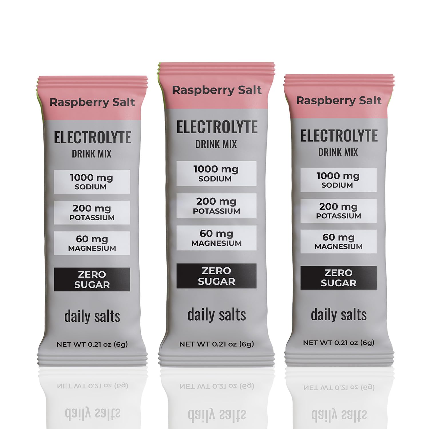 daily salts frente del empaque mostrando 30 sobres y beneficio práctico