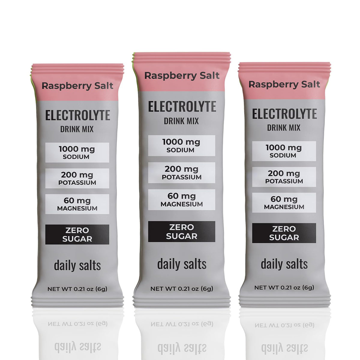 daily salts frente del empaque mostrando 30 sobres y beneficio práctico