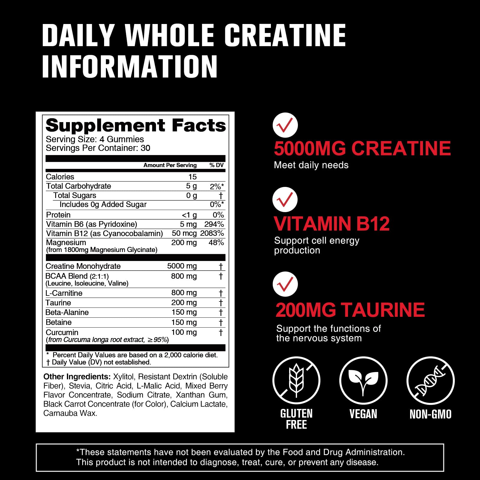 DailyWhole Organics varias gomitas sobre una mano ilustrando la facilidad de consumo