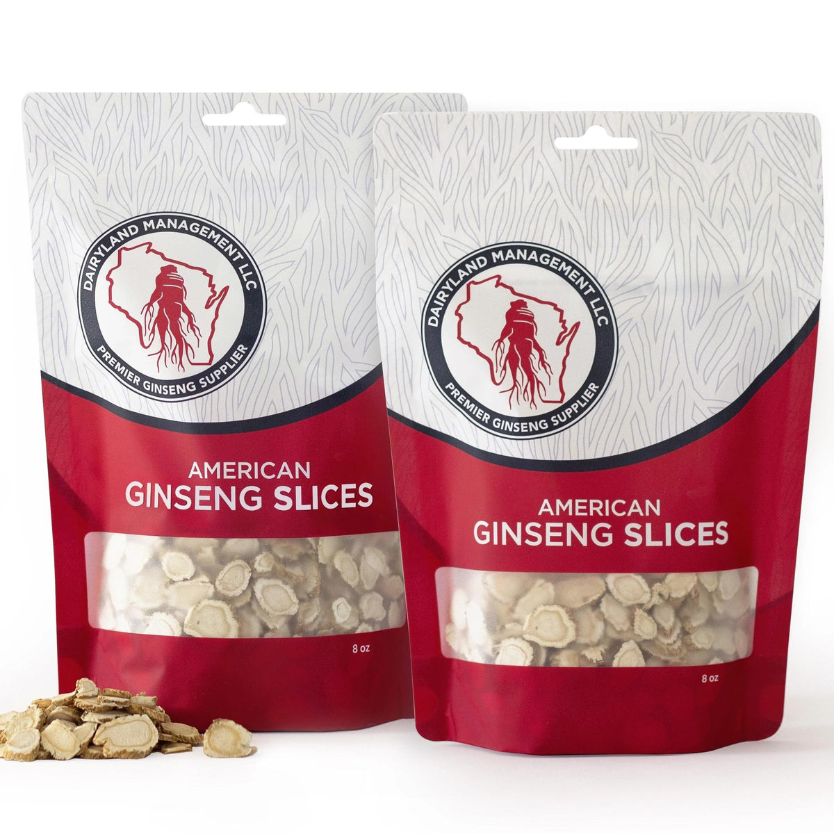 Dairyland American Ginseng primera vista del envase frontal muestra sello y peso 16 oz