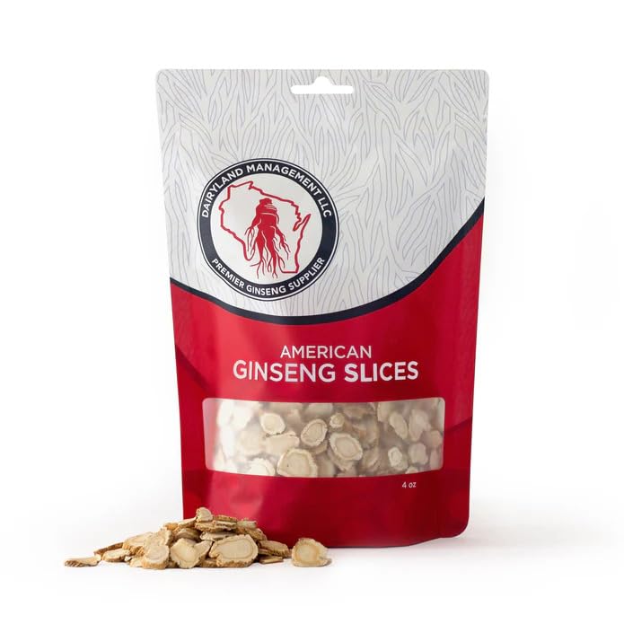 Dairyland Management LLC rebanadas de ginseng frente, presentación clara y uso fácil