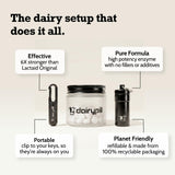 DairyPill frasco de vidrio reutilizable que protege las tabletas de lactasa