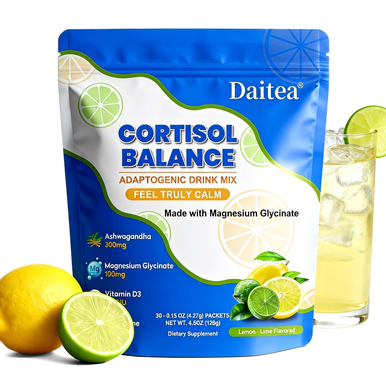 Daitea paquete frontal mostrando diseño y 30 sobres para calma diaria