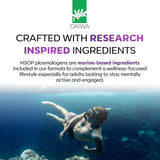 Daiwa etiqueta en detalle con lista de ingredientes y beneficios declarados