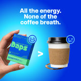 Daps Strips etiqueta con ingredientes y vitaminas B para transparencia
