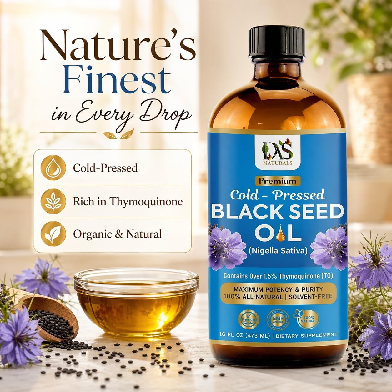 Das Naturals primer plano de textura del aceite resaltando pureza y aroma
