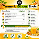 DAUSON jengibre y cúrcuma junto al envase destacando ingredientes naturales