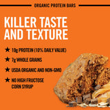 Dave's Killer Bread primer plano de trozos de chocolate resaltando sabor intenso y calidad