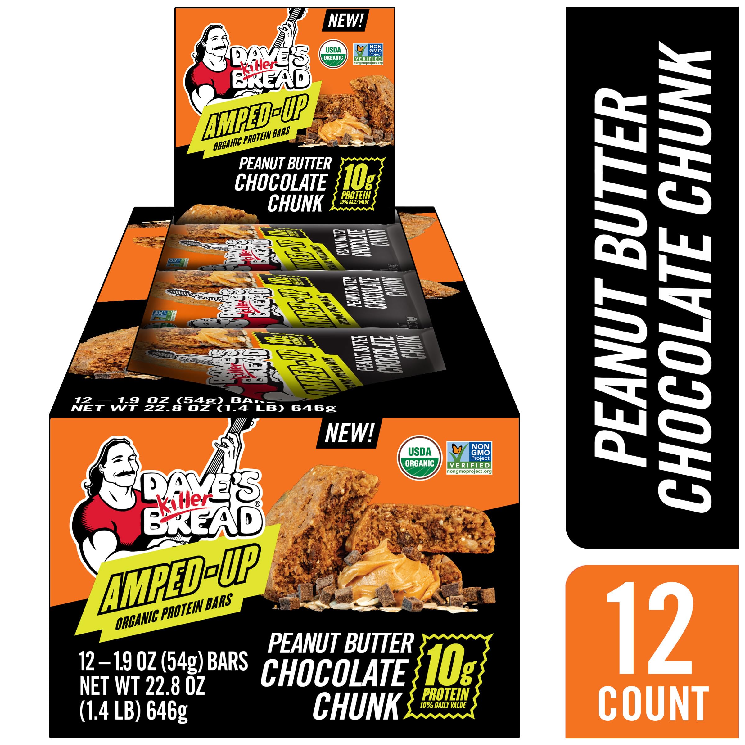 Dave's Killer Bread disposición de chía y quinoa destacando ingredientes nutritivos y enteros