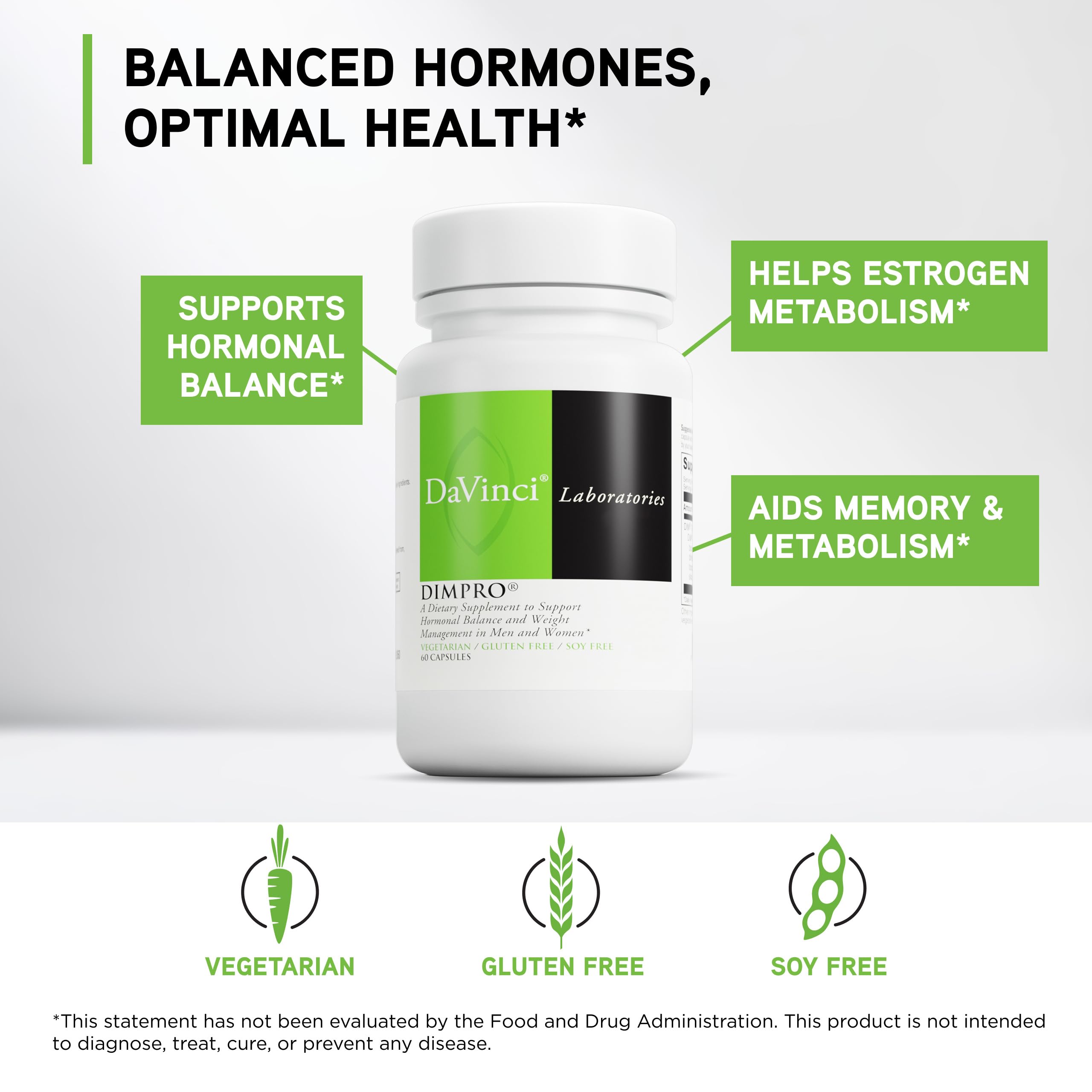 DAVINCI ingredientes DimPro vitamina E y DIM representados para soporte antioxidante