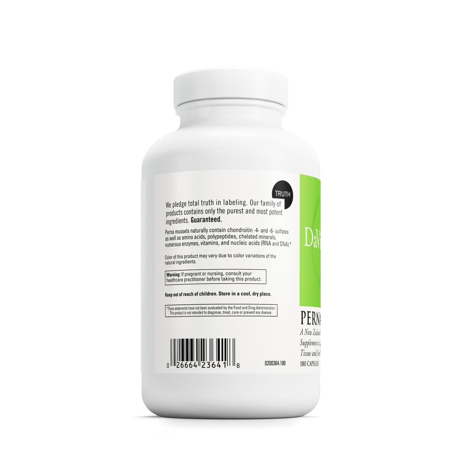 DAVINCI etiqueta con ingredientes clave y claridad informativa