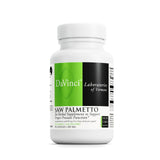 DAVINCI frasco frontal de saw palmetto, muestra presentación clara y confianza