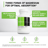 DAVINCI Tri-Mag 300 etiqueta nutricional con información clara de formas de magnesio