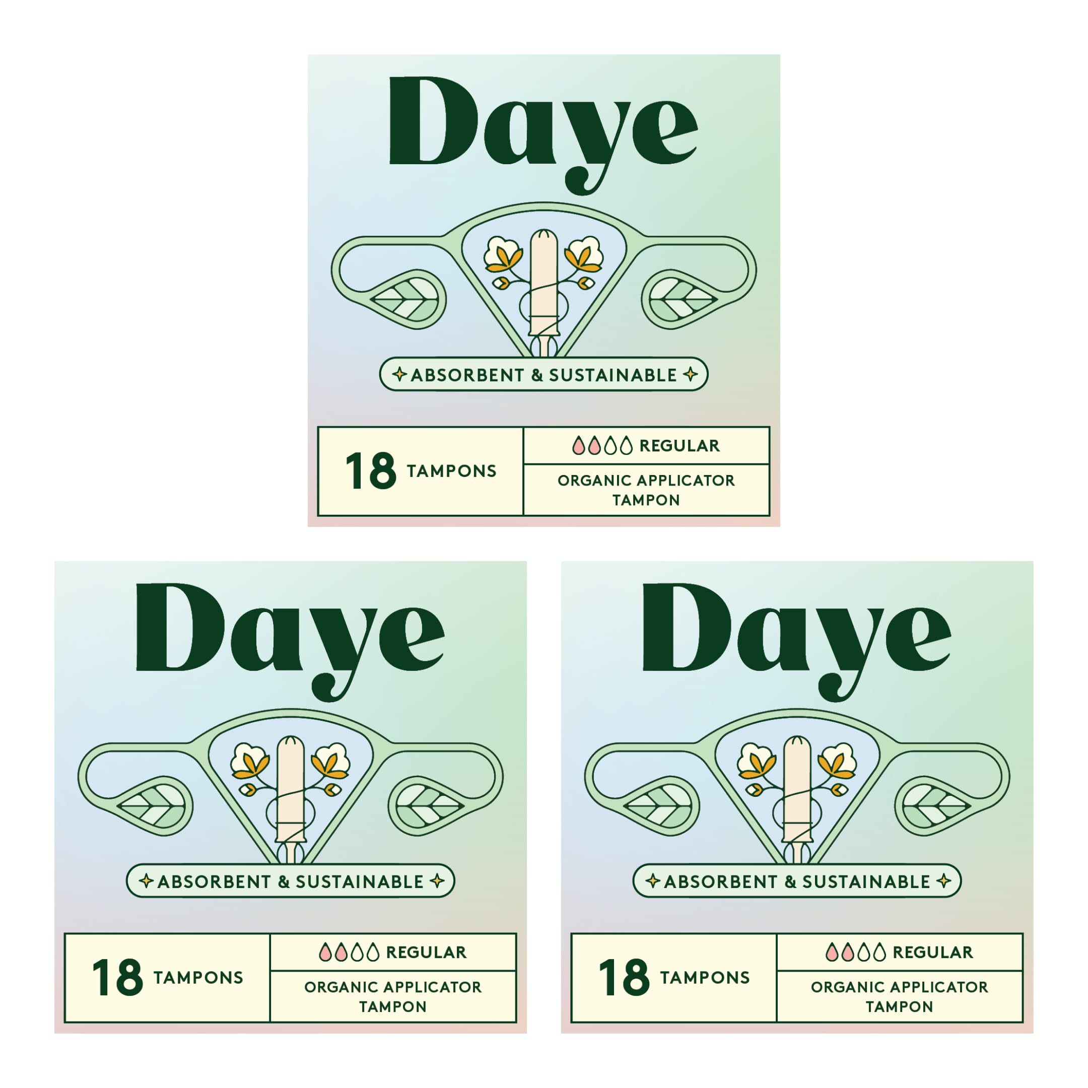 Daye presentación frontal del paquete mostrando pureza y ahorro