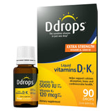 Ddrops frente del frasco mostrando diseño claro y dosificación fácil