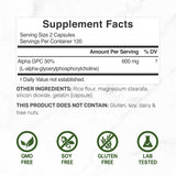 DEAL SUPPLEMENT detalle de cápsulas Alpha GPC mostrando textura y pureza