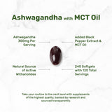 DEAL SUPPLEMENT ingredientes: ashwagandha, pimienta negra y aceite MCT juntos