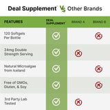 DEAL SUPPLEMENT etiqueta nutricional y lista de ingredientes clara