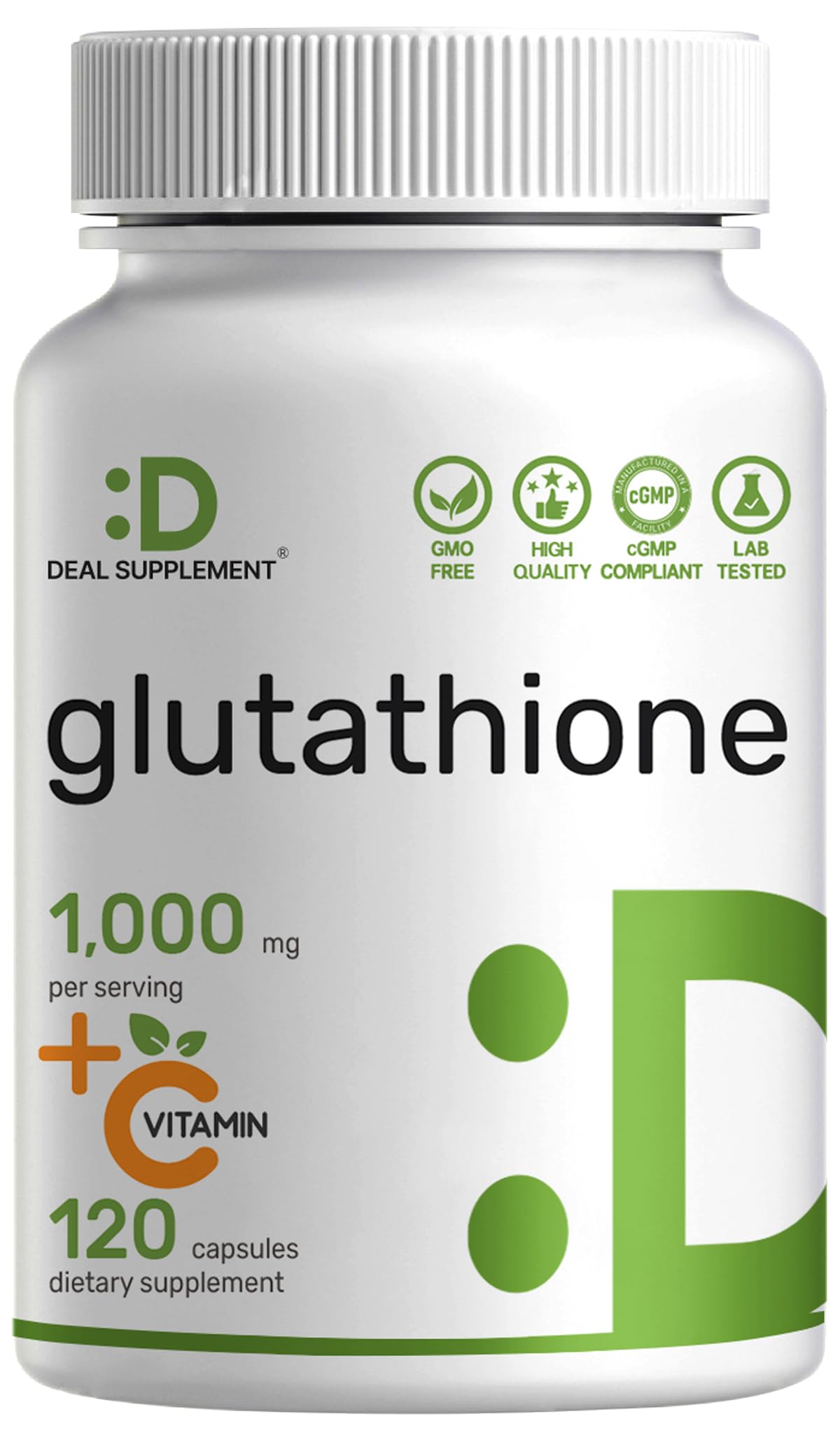 DEAL SUPPLEMENT botella frontal mostrando etiqueta y pureza 98%