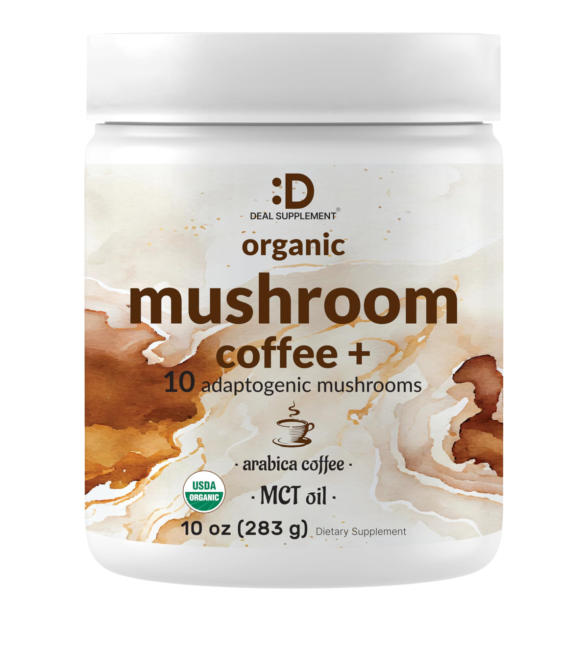 DEAL SUPPLEMENT envase frontal mostrando mezcla orgánica y beneficios