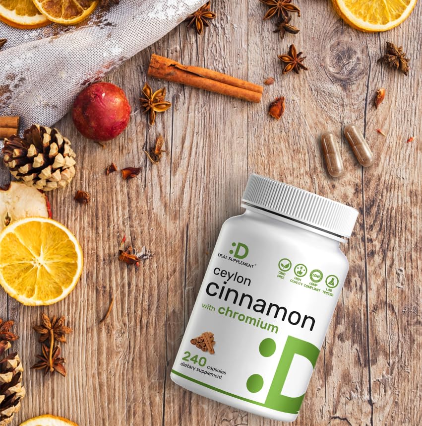DEAL SUPPLEMENT frasco en cocina junto a palitos de canela, sugiere uso cotidiano