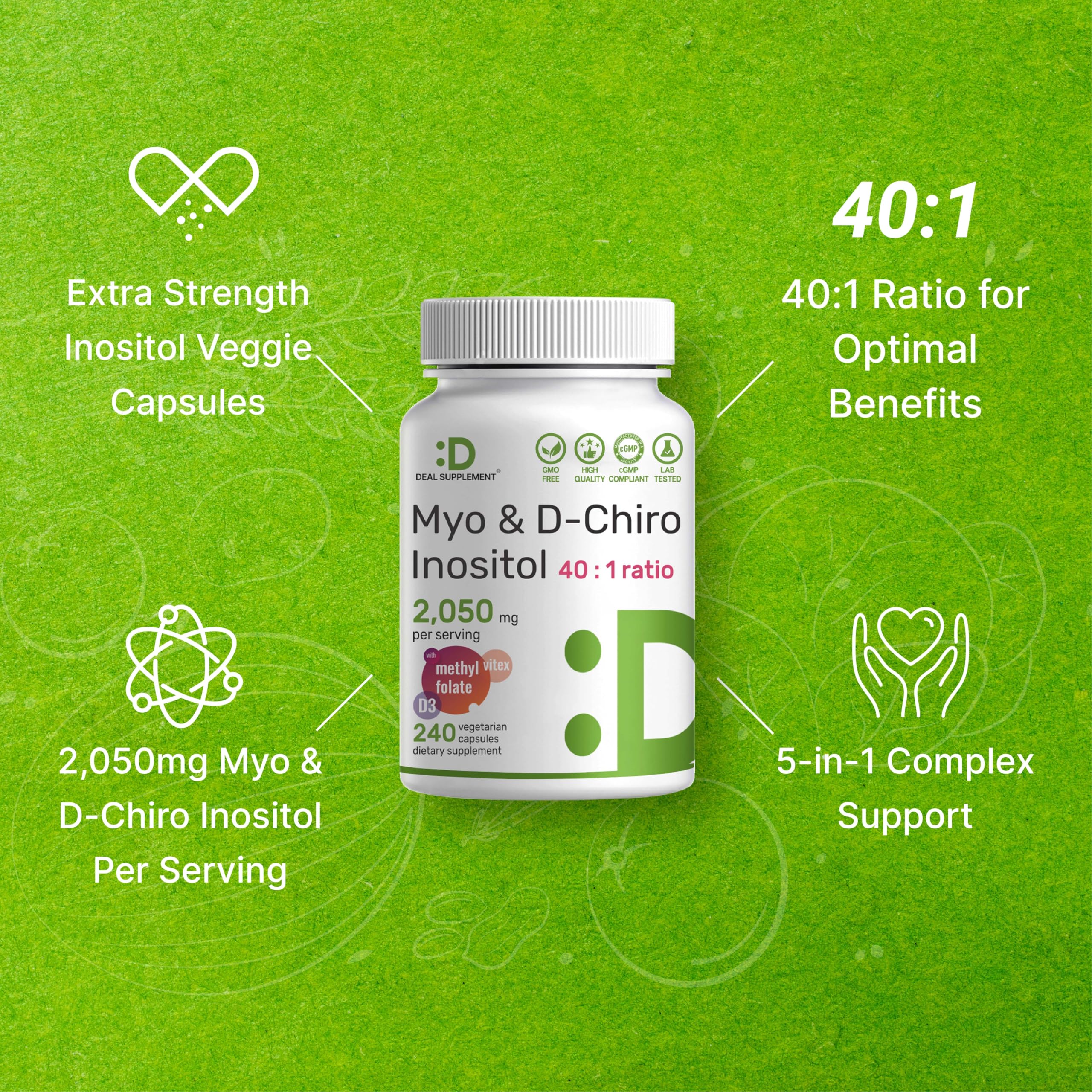 DEAL SUPPLEMENT cápsulas en mano para valorar tamaño y dosificación