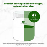 DEAL SUPPLEMENT frasco junto a una mano para comparar tamaño y servir
