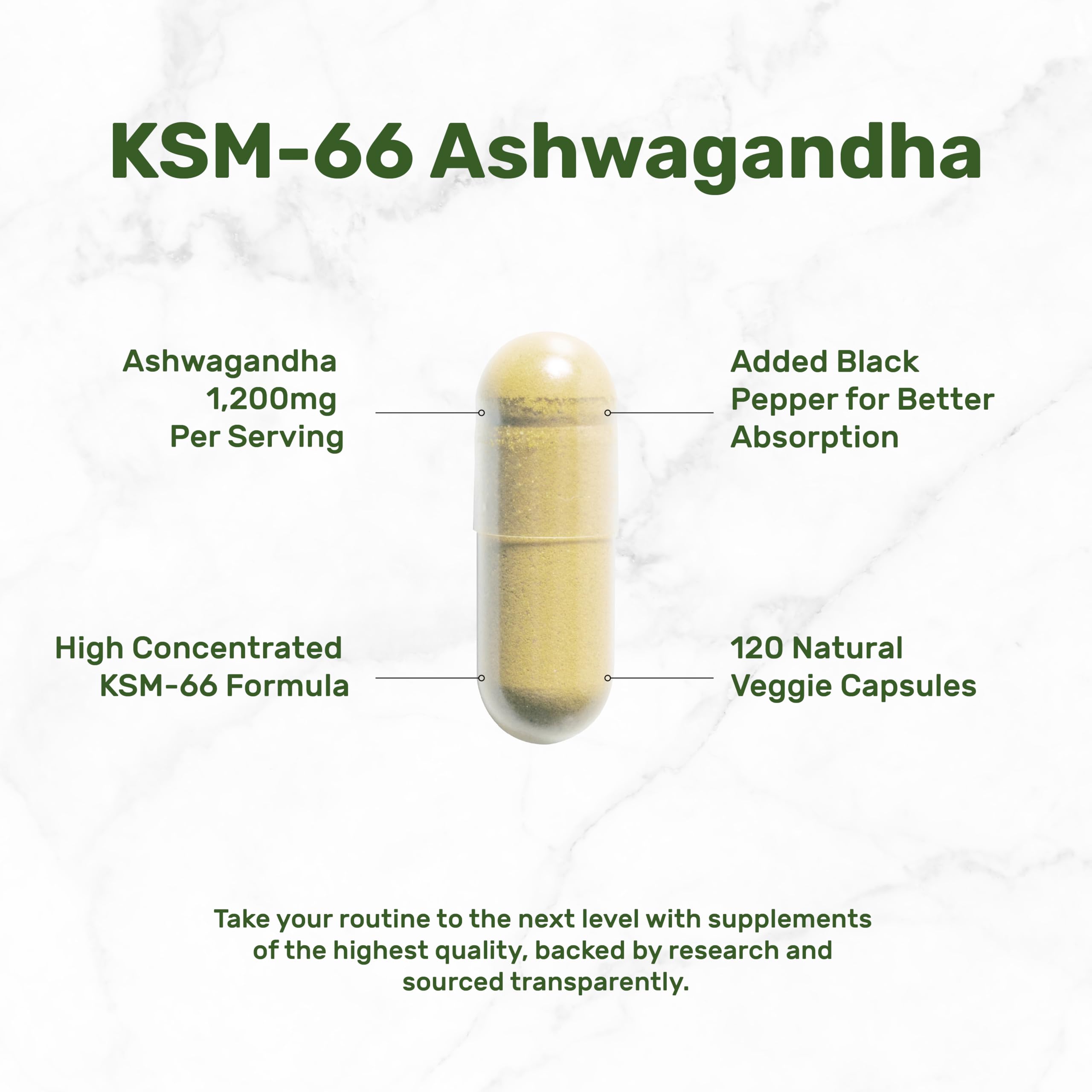DEAL SUPPLEMENT detalle de etiqueta indicando KSM‑66 y certificaciones de calidad